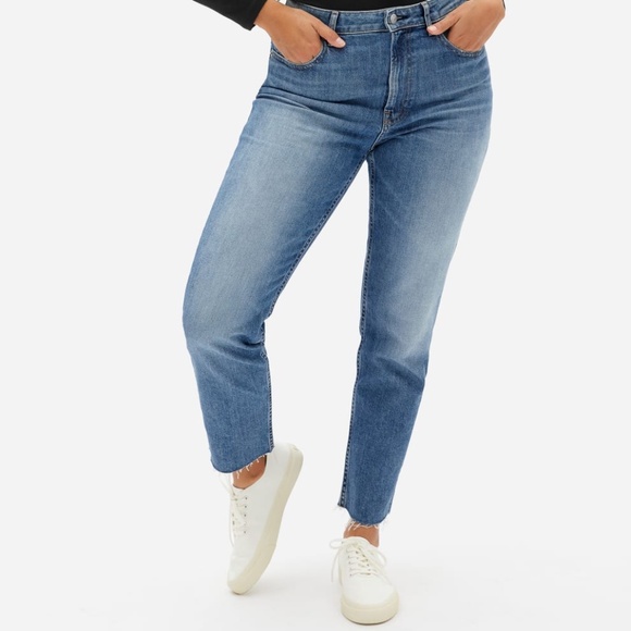 Everlane The Curvy Cheeky® Straight Jean Blue Base - Size 24 - Picture 1 of 3